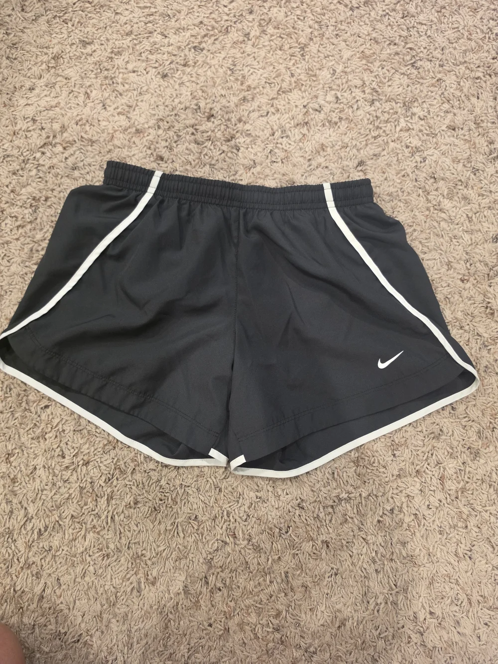Nike Black Dri Fit Shorts with White Trim